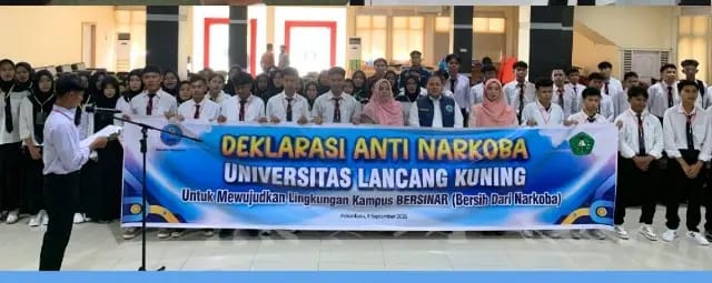 BNNK Pekanbaru Deklarasi Anti Narkoba Bersama Mahasiswa Baru Penerima Beasiswa Sawit