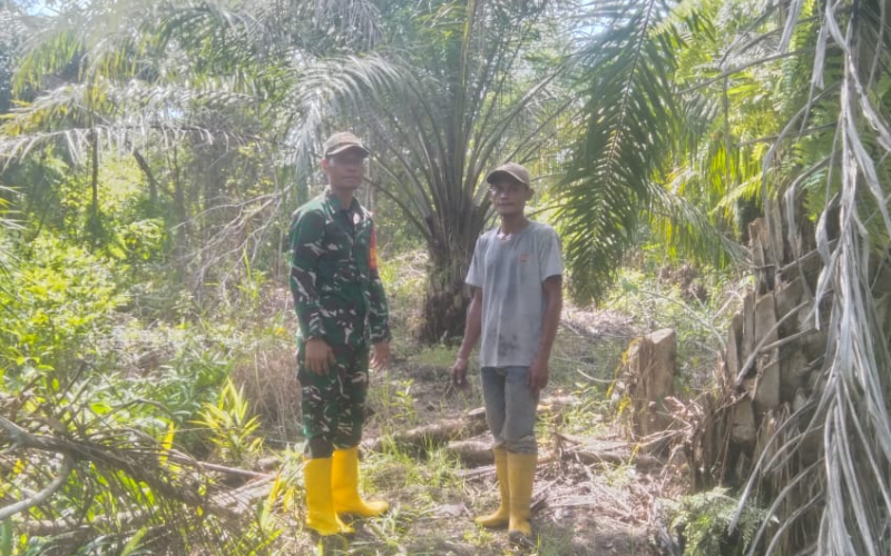Babinsa dari Koramil 03 Imbau Warga Bersama Cegah Karlahut