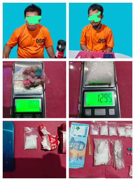 Dua Pelaku Narkoba Diciduk di Kerumutan, Polisi Temukan 10 Paket Sabu dan 23 Pil Ekstasi