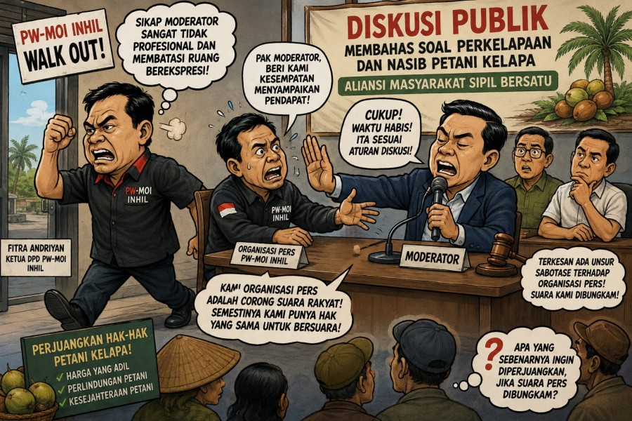 PW MOI Inhil Soroti Sikap Moderator dalam Diskusi Publik soal Petani Kelapa