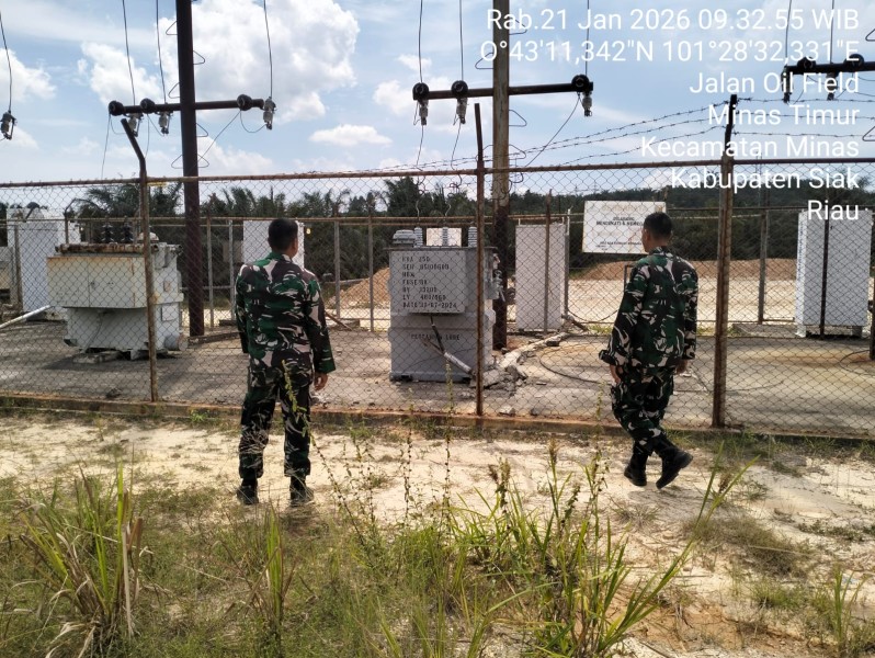 Serda Mayus Maruli dan Koptu Salomo Sembiring Laksanakan Patroli Penguatan Binter di Area Minas Field