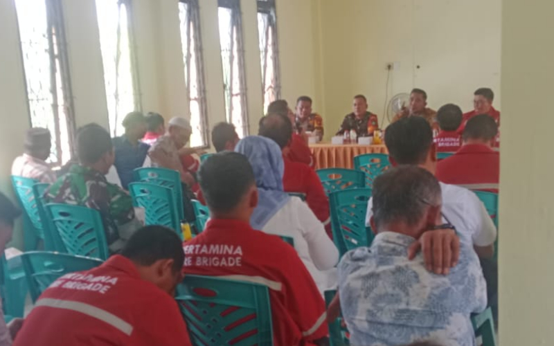 Babinsa Tanjung Palas Hadiri Rapat Penetapan Assembly Point Antisipasi Ledakan Kilang