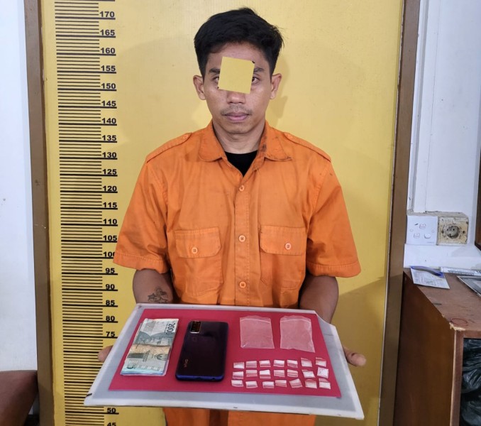 Sering Transaksi Dalam Gang, Renol Diciduk Bersama 21 Paket Sabu Siap Edar