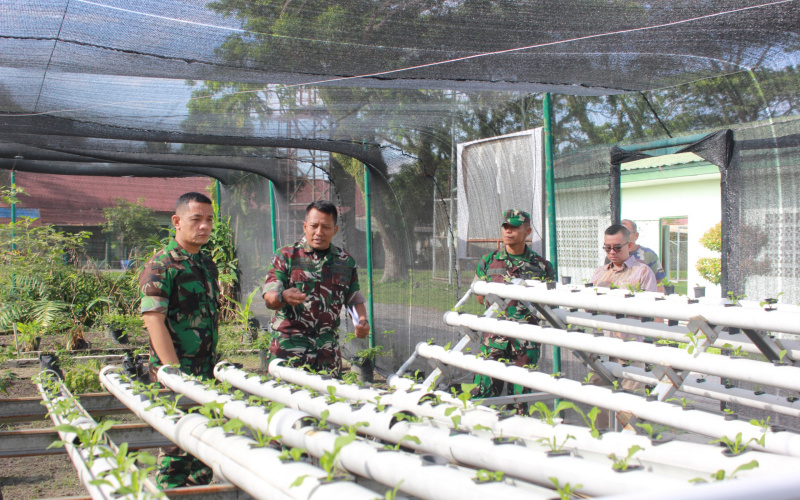 Dandim 03220 Dumai Pantau Perkembangan Budidaya Hidroponik
