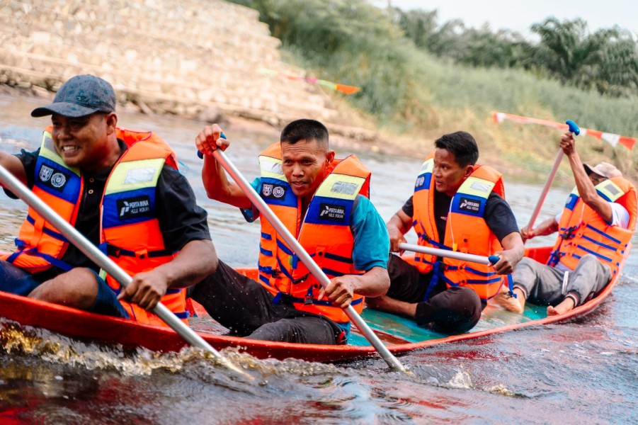 Dorong Pelestarian Budaya dan Ekonomi Lokal, PHR Dukung Pacu Sampan di Desa Balai Pungut Bengkalis