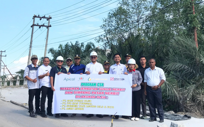 Apical Dumai Lakukan Perbaikan Jembatan dan Jalan di Kelurahan Lubuk Gaung Dumai