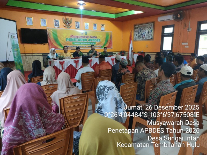 APBDes Sungai Intan Tahun Anggaran 2026 Resmi Ditetapkan