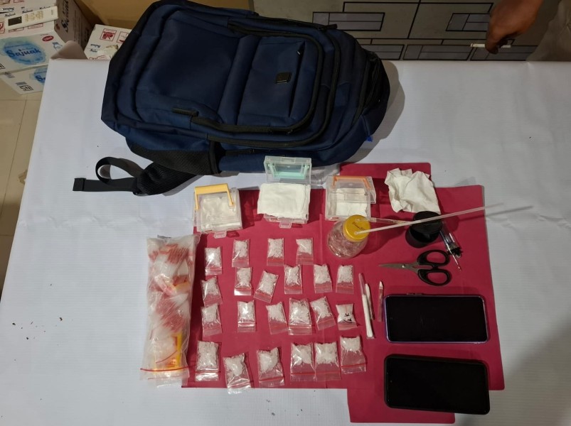 Polsek Kepenuhan Kembangkan Kasus Narkoba, Bandar Sabu 71,95 Gram Diciduk di Kontrakan
