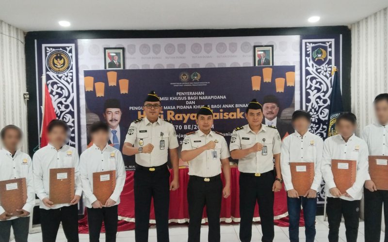 Rutan Dumai Berikan Remisi Waisak 2026, Warga Binaan Didorong Jadi Pribadi Lebih Baik