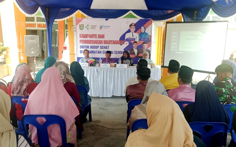 Babinsa Hadiri Kegiatan Germas di Puskesmas Sungai Sembilan, Dukung Hidup Sehat Masyarakat