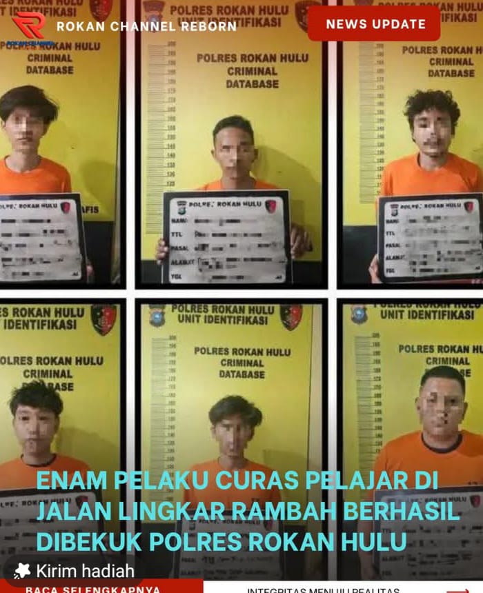 Lari Hingga ke Pekanbaru, Pelaku Begal Pelajar di Rambah Akhirnya Tumbang di Tangan Polres Rohul