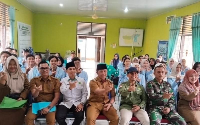 Koramil 02/Bukit Kapur Dukung Pengabdian Masyarakat, 40 Mahasiswa Kukerta Unri Resmi Diterima