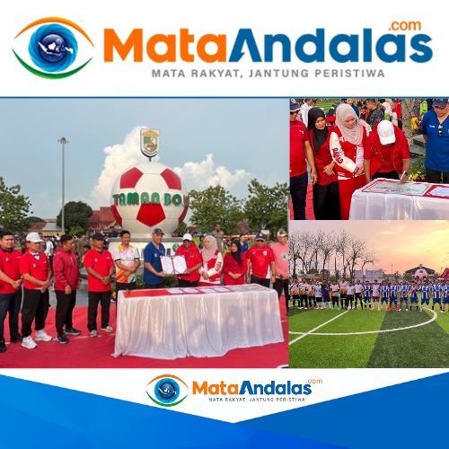 Bupati Zukri Resmikan Lapangan Mini Soccer, Didampingi Wakil Bupati Husni Thamrin