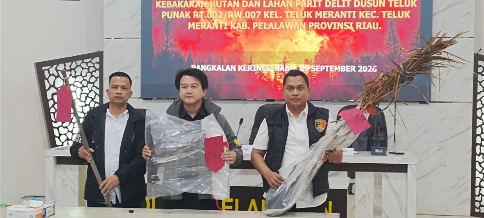 SM Kerumutan Terbakar, Polisi Amankan Tiga Pengelola Lahan yang Ditanami Sawit