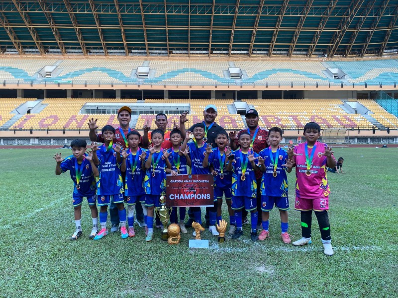 Raih Gelar Juara di Turnamen Garuda Anak Indonesia Zona Riau, SSB Garuda Junior Pekanbaru KU 12 Lolos Seri Nasional di Lampung