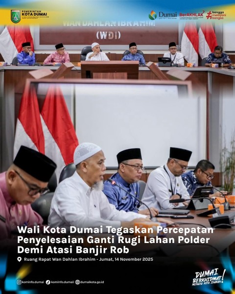 Wali Kota Dumai Pimpin Rapat Persiapan Ganti Rugi Lahan Pembangunan Tanggul Polder