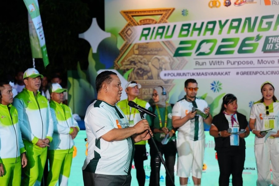 Langkah Bersama untuk Riau, Plt Gubernur Apresiasi Semangat Kolaborasi di Bhayangkara Run 2026