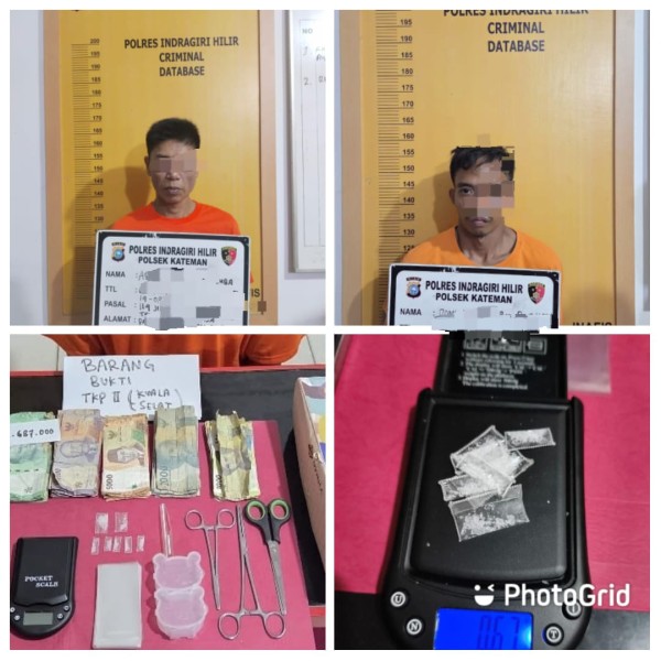 Ungkap Kasus Narkotika, Polsek Kateman Amankan 2 Pelaku