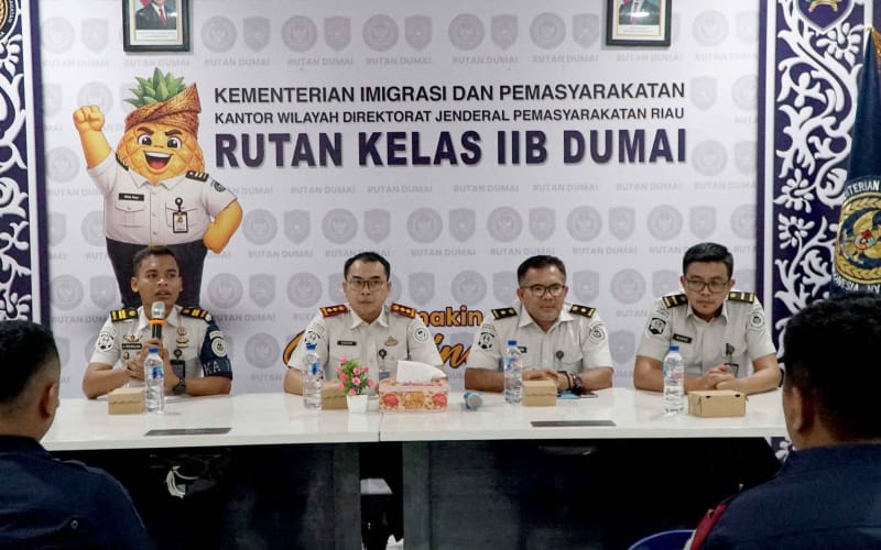 Perkuat Pengamanan, Rutan Dumai Gelar Rapat Bersama Jajaran Pengamanan