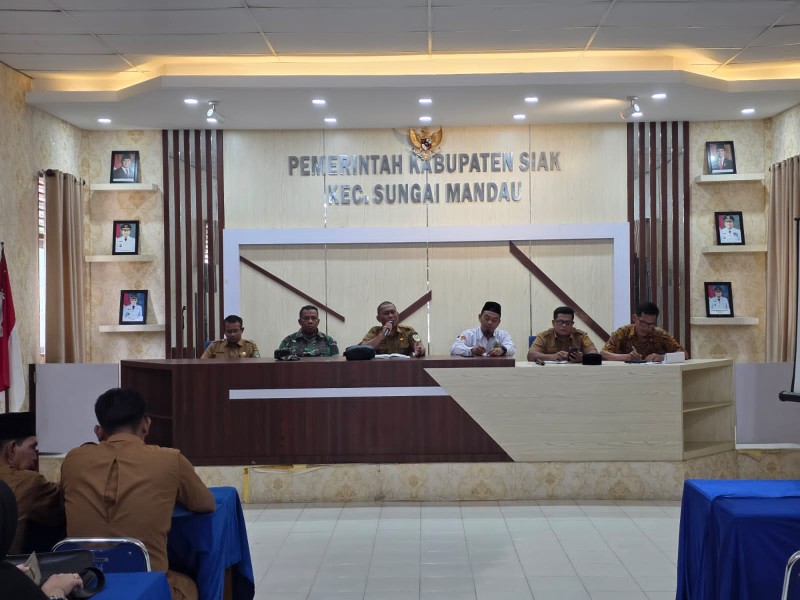 Anggota Koramil 03/Minas Hadiri Rapat Koordinasi Persiapan Musrenbang, Safari Ramadhan dan STQ Kampung di Sungai Mandau