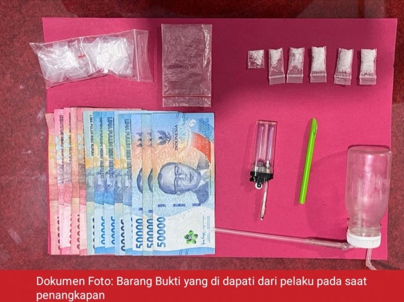 DPO Narkoba Dibekuk di Kunto Darussalam, Polisi Sita Enam Paket Sabu dan Uang Tunai Rp900 Ribu