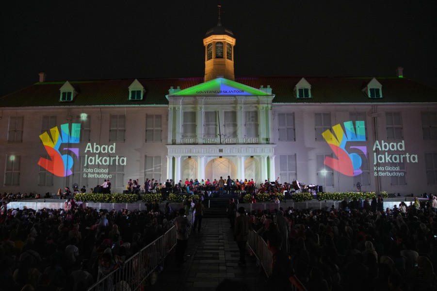 Pramono dan Rano Hadiri Halalbihalal Warga di Fatahillah