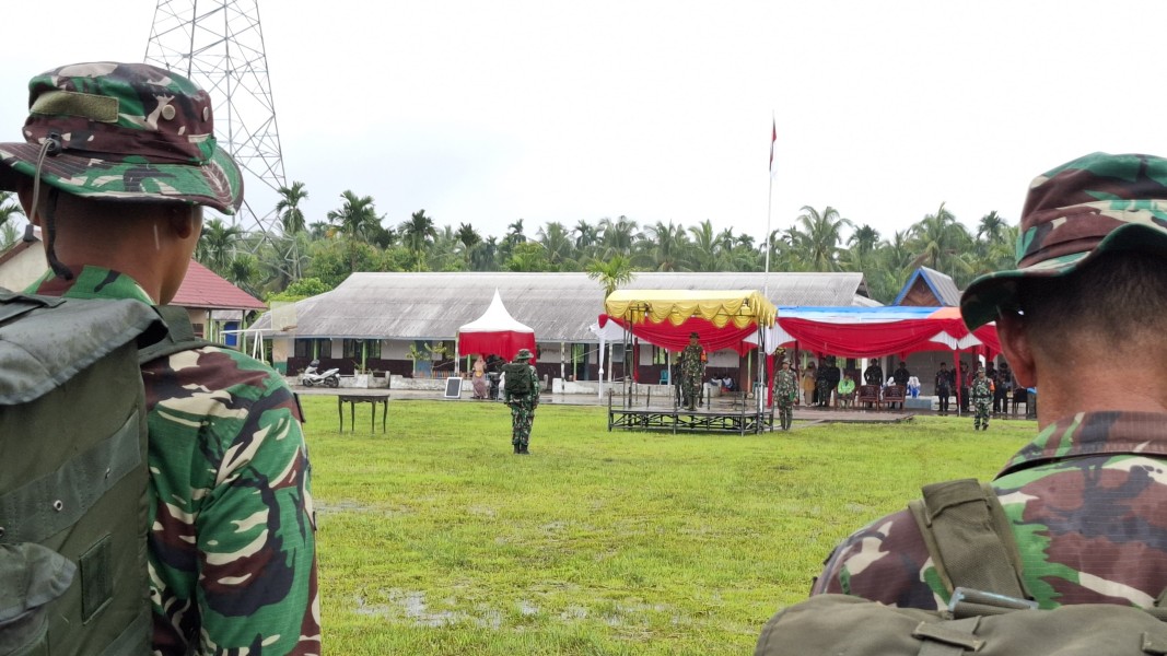 Personel Kodim 0314/Inhil Persiapkan Kegiatan Penutupan TMMD ke-123