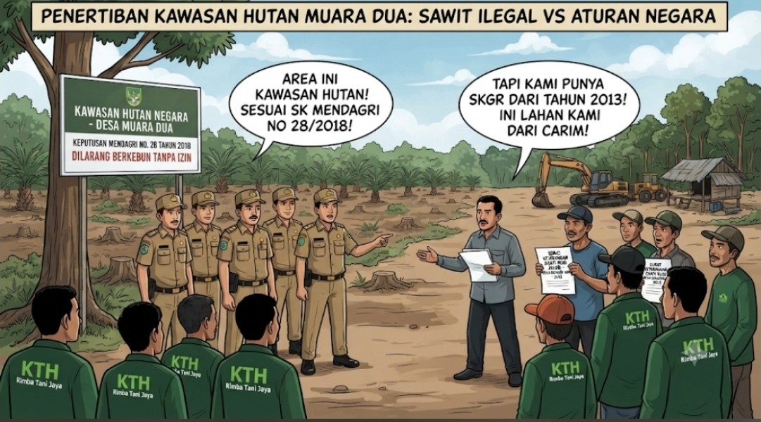 Petugas PKH di Muara Dua Bengkalis Diklaim Mendapat Perlawanan, Dugaan Perambahan Hutan Masuk Ranah Penegakan Hukum