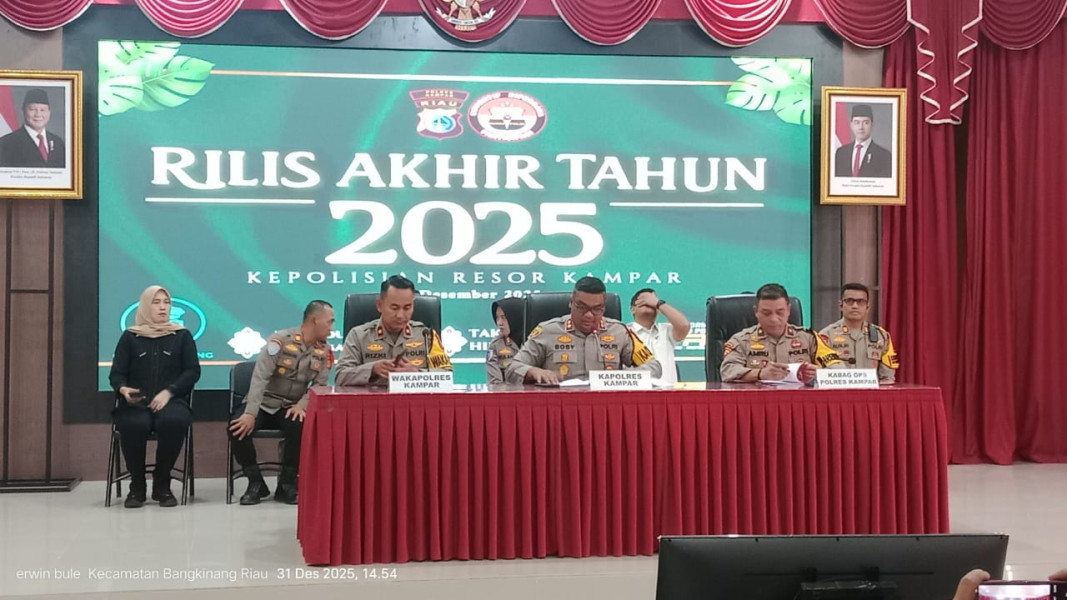 Rilis Akhir Tahun Polres Kampar Komitmen Berantas Kriminalitas dan Layani Masyarakat