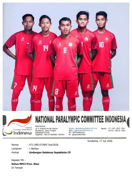 Atlet NPCI Riau Ikuti Seleknas, Persiapan IFCPC Mens World Cup 2026 di Amerika Serikat