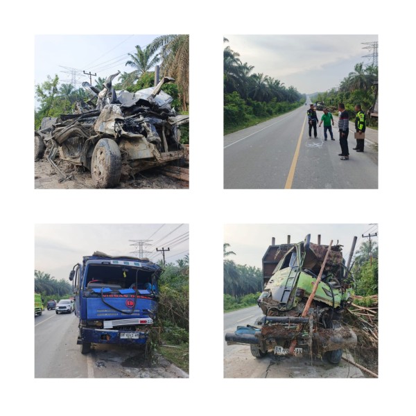 Tragedi di Jalan Lintas Timur Pelalawan, 5 Orang Tewas dalam Kecelakaan Maut Tiga Kendaraan