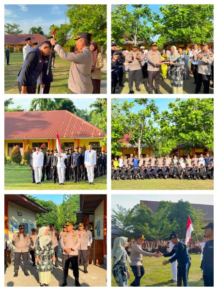 Kapolres Pelalawan Lantik Pengurus Bhuwana Lestari SMAN 1 Pangkalan Kerinci, Cetak Generasi Peduli Lingkungan dan Berkarakter