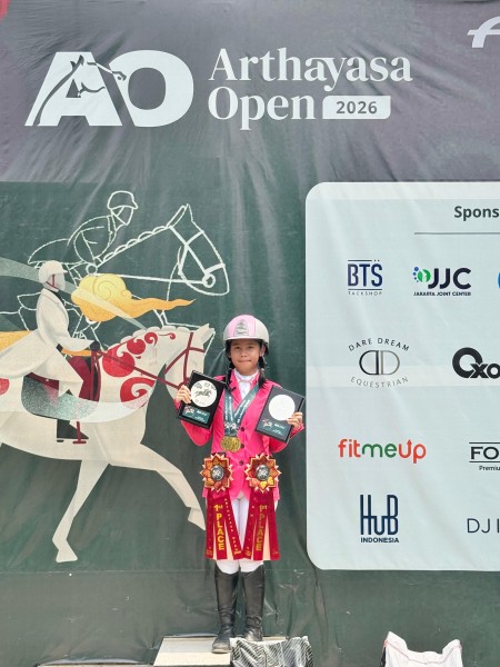 Aleksa Penunggang Cilik Raih Dua Emas di Arthayasa Open