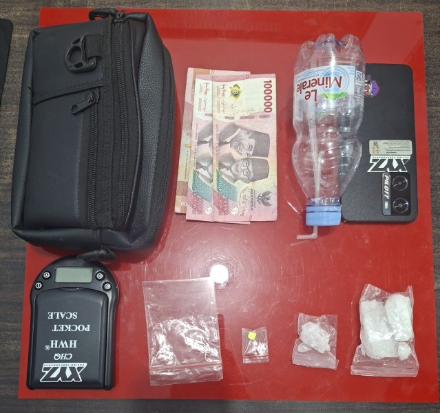 Polres Rohul Tangkap Pengedar Narkotika di Desa Suka Maju, 35,22 Gram Sabu dan Ekstasi Disita