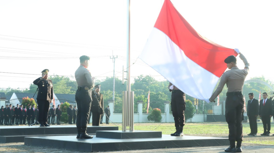 Polres Kepulauan Meranti Gelar Upacara HUT RI ke- 80 Secara Khidmat; Bentuk Penghormatan Jasa Kepada Pahlawan