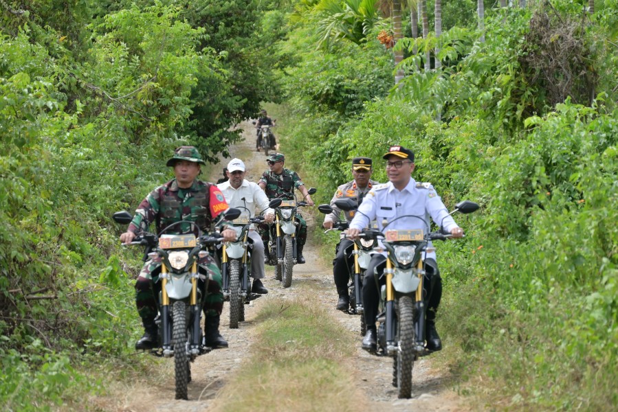 Dandim 0102/Pidie Bersama Waaster Kasdam IM dan Wakil Bupati Tinjau Langsung Sasaran Fisik TMMD Ke-129