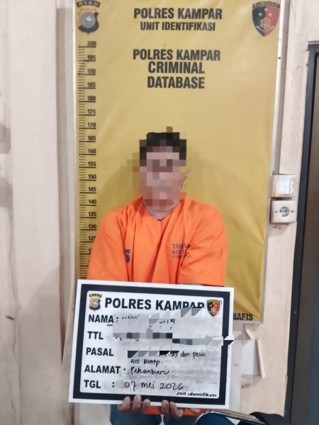 Polres Kampar Amankan Pelaku Cabul Anak Tiri di Tapung