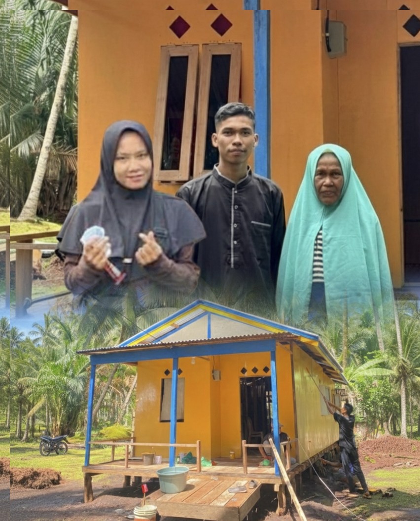 Gerakan Sunyi yang Menggugah, Kreator Asal Riau ini Bedah Rumah Janda Miskin