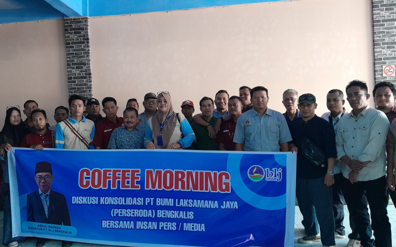 PT BLJ Gelar Coffee Morning dengan Insan Pers di Bengkalis