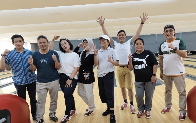 Pelindo Regional 1 Latihan Bowling di GOR Hj Rayati Syafrin