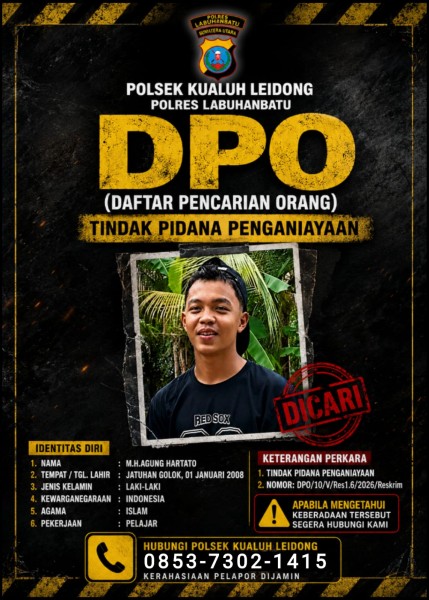 Remaja Masuk DPO di Labuhanbatu, Kasus Mandek!