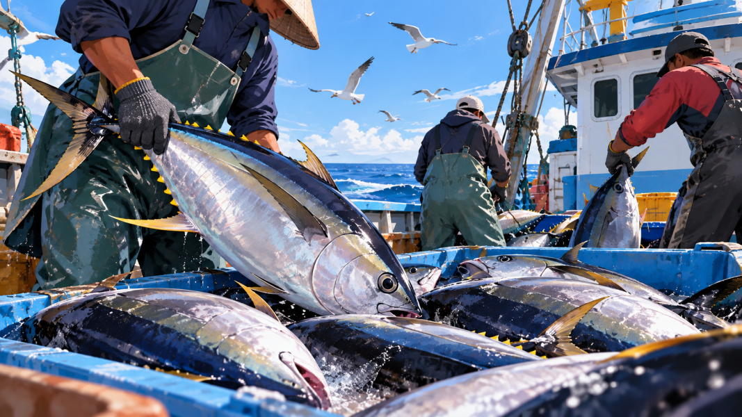 Trenggono Tinjau Kampung Nelayan Merah Putih Tongke-Tongke, Harga Tuna Naik Jadi Rp45.000 per Kg