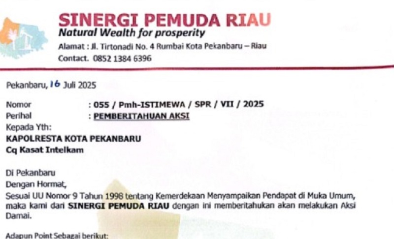 Pemuda Riau Minta HKI Putuskan Kontrak PT. ENG