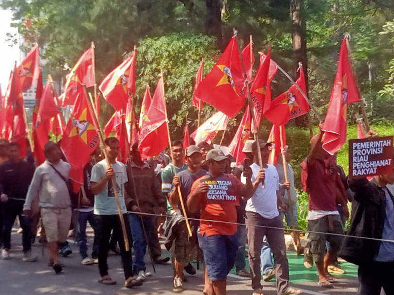 Tak Hanya di Pekanbaru, Warga TNTN Juga Gelar Aksi Demo di Kemenhut  Jakarta