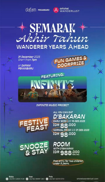 Sambut 2026 dengan Kemeriahan Nusantara di Hotel Dafam Pekanbaru, Cek Promo Spesialnya!