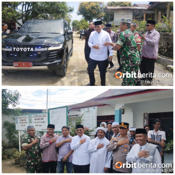 Kapolsek Tanah Jawa Amankan Salat Jumat Bersama Bupati Simalungun