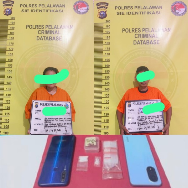 Tim Opsnal Sat Resnarkoba Polres Pelalawan Ungkap Kasus Narkoba di Desa Sialang Godang, Dua Tersangka Diamankan