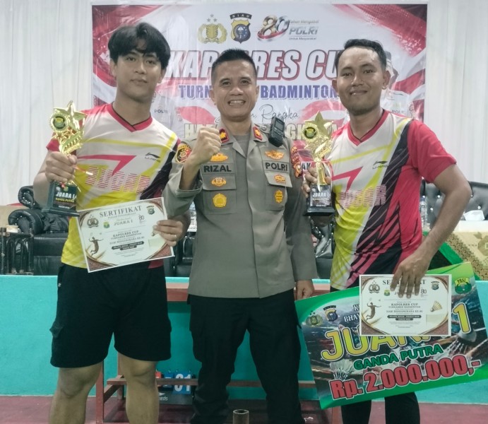 Tim Polsek Minas Juara Kapolres Cup Badminton Hari Bhayangkara ke-80, Turnamen Berlangsung Meriah