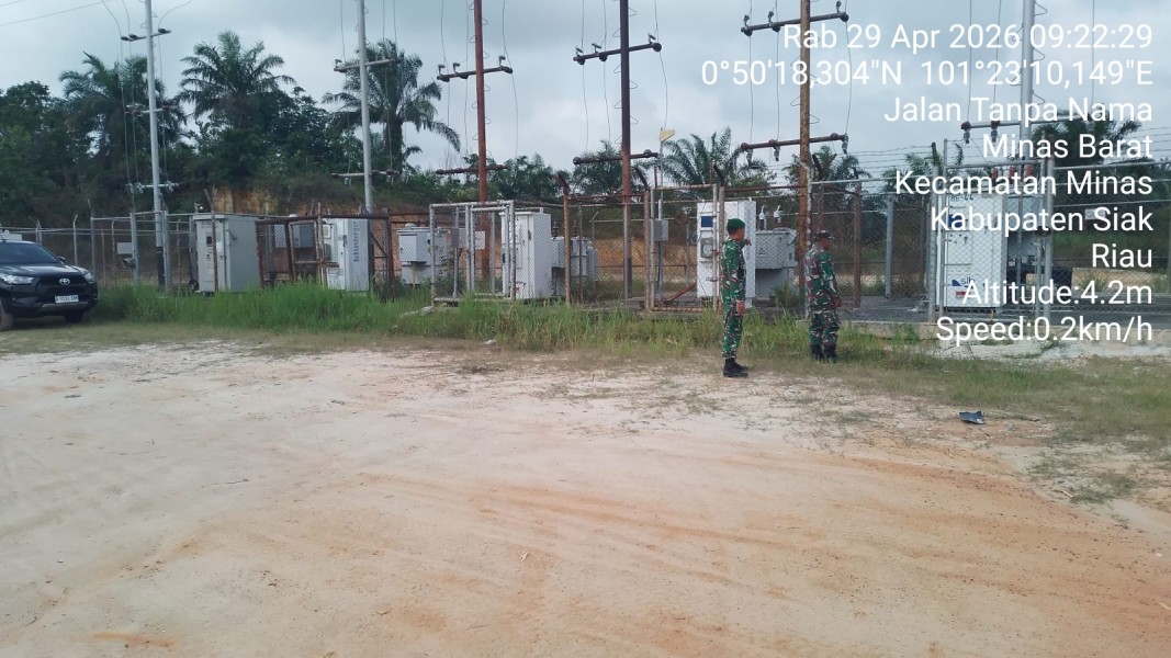 Pelda Benriyadi dan Sertu Joko Purnomo Laksanakan Patroli Penguatan Binter di Minas Field, Situasi Aman Terkendali