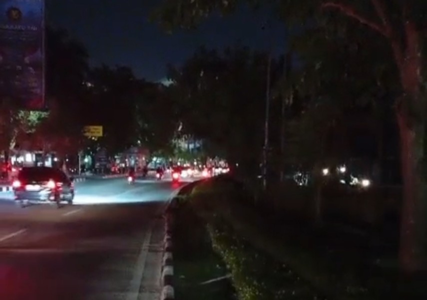 Kabel Lampu PJU Jalan Sudirman Pekanbaru Dicuri OTK
